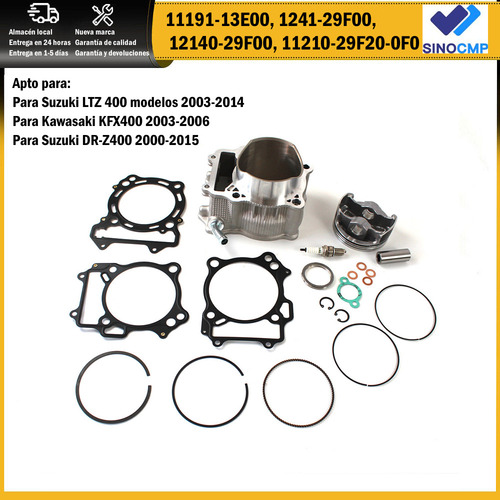 Cilindro Pistón Juntas Top End Kit De For Suzuki Ltz400