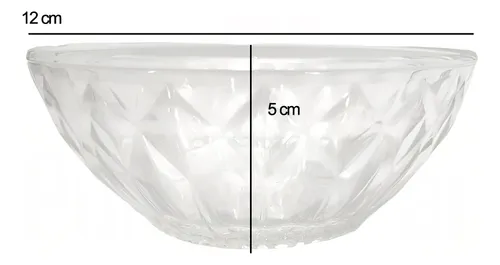 Compoteras De Vidrio Labrado 324ml Bowl Diamond Set X6