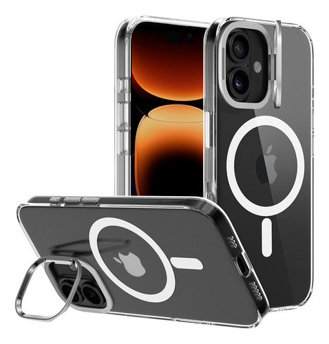 Wekover Funda Para Iphone Magsafe Soporte De Cámara Metal Transparente Iphone 16