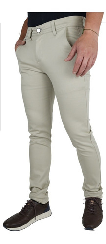 Pantalon Dril Licrado Para Hombre Tela Galleta