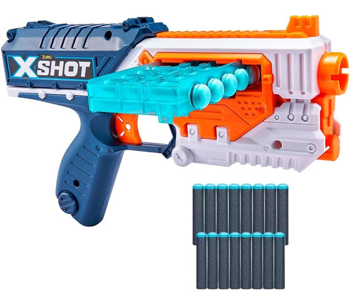 Pistola X-shot Lanza Dardos 20mts 16 Dardos Con Cargador