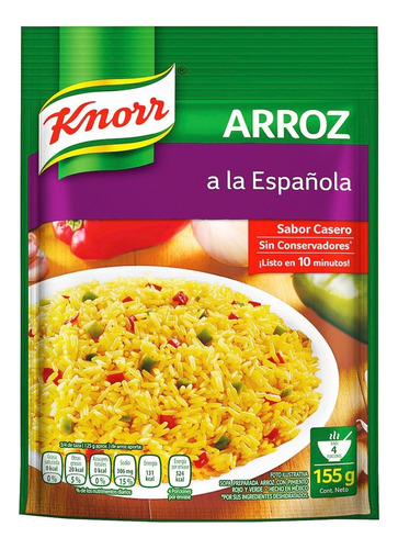 Arroz A La Española Knorr Sabor Casero De 4 Porciones 155g