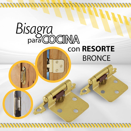 Bisagra Para Cocina Con Resorte Bronce/ 0000000460 /gavinete