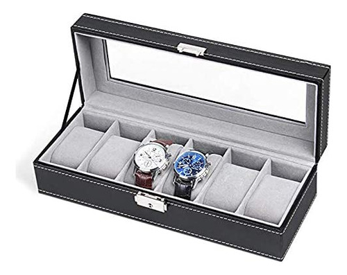 6 Cajas Organizadoras De Reloj De Vidrio Organizador De Joya