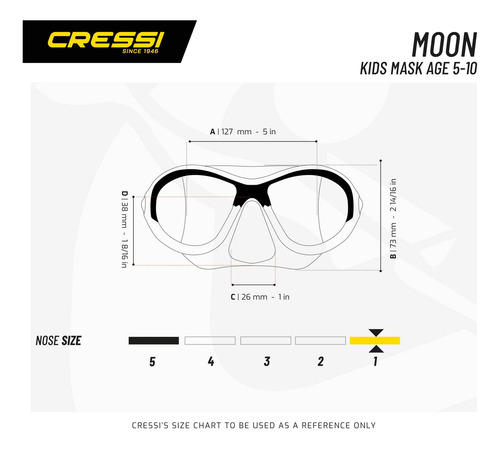 Cressi Moon, Claro/azul Cressi Moon, Claro/azul Dn200620