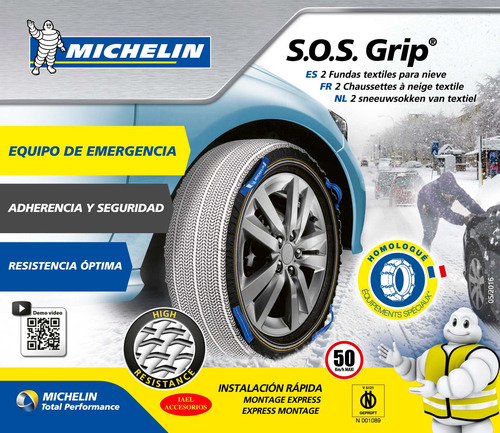 Imagen 2 de 11 de Cadena Para Nieve Tela Sos Grip 5 Michelin Sos5