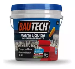 Manta Líquida Emborrachada Impermeabilizante Bautech 12kg