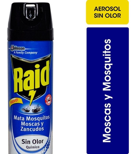 Insecticida Mata Moscas Y Mosquitos Sin Olor 360cc Raid