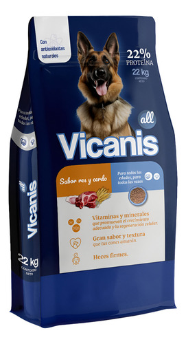 Vicanis All Croquetas Para Perro 22kg Res Y Cerdo