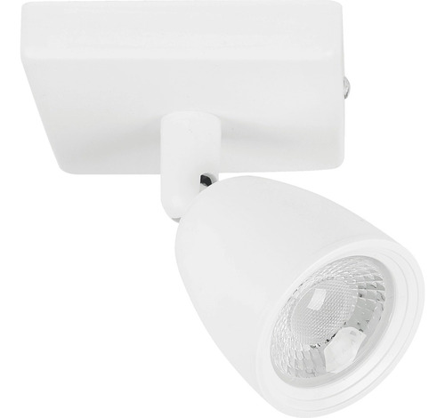 Luminária 1 Spot Quadrado Branco Quente Led 4w 3000k Ilumi