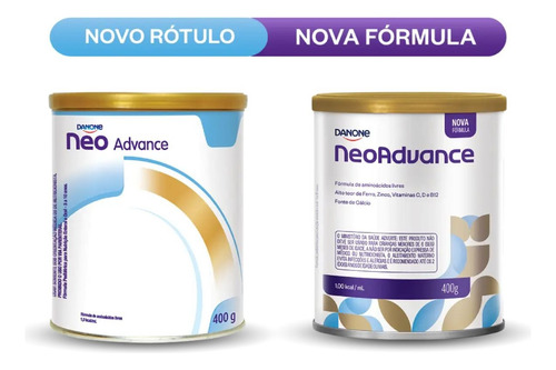 Danone Neo Advance 400g - Kit Com 3 Latas - Neoadvance