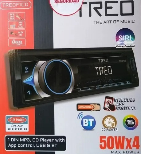 Autoestereo 4rca Am Fm Cd App Control Bt Siri Treo Treof1cd