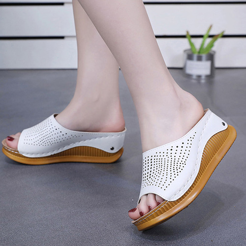 Zapatillas Con Cuñas N Para Mujer, Zapatos De Tacón A La Mod