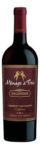 Vino Tinto Ménage À Trois Decadence Cabernet Sauvignon 750ml