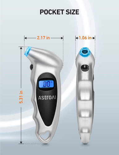 Manómetro Digital De Presión De Neumáticos Astroai 150 Psi,