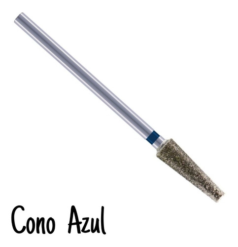 1 Fresa Diamantada Para Manicure ( Cono Azul  )