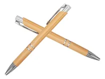 Comprar 10 Lapiceras Bambú Deluxe Aros De Metal Aptas Grabado Láser