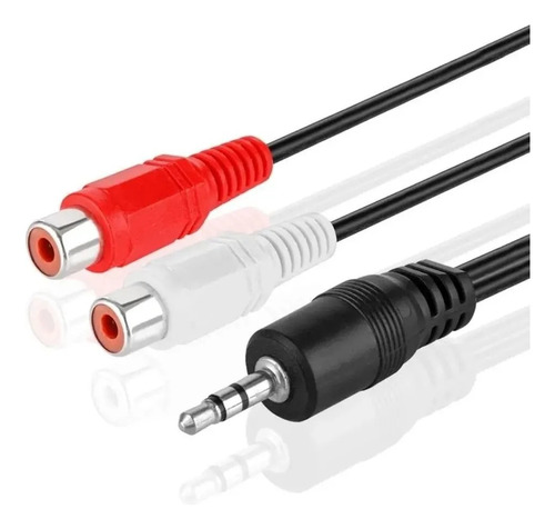 Cable Adaptador Auxiliar 3.5 A 2 Rca Hembra Audio 1.5mts.