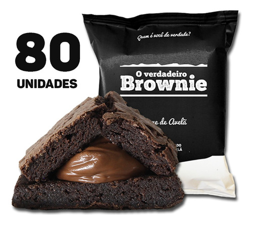 80 Brownies De Creme De Avelã - O Verdadeiro Brownie