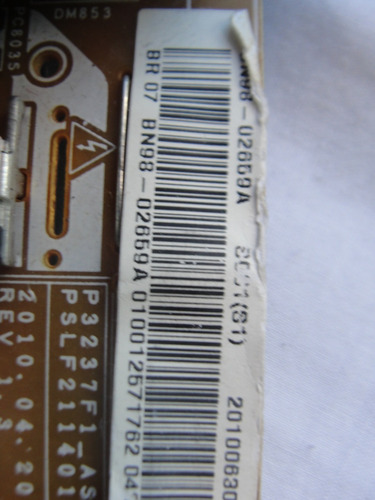 Placa Fonte Ln32c530/32c400/32c450/c550 Samsung Bn44-00339a