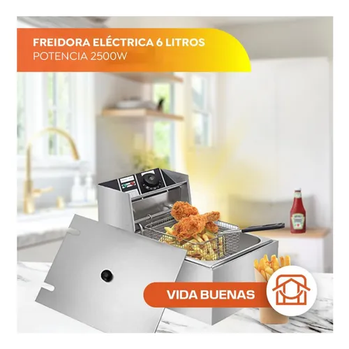 Freidora Profesional Freír Industrial Acero Inoxidable 6l