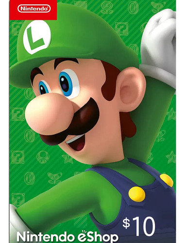 Tarjeta Nintendo Eshop 10 Usd Región Usa