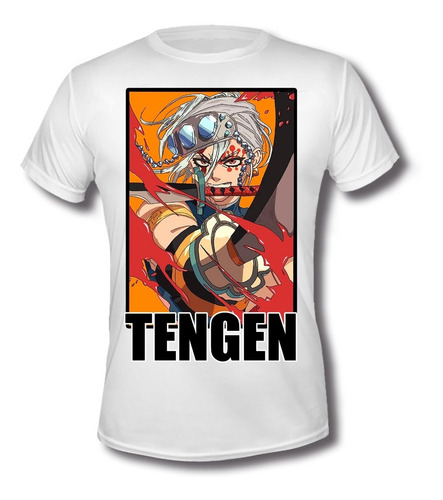 Playera Kimetsu No Yaiba Tengen Fondo Naranja Camiseta