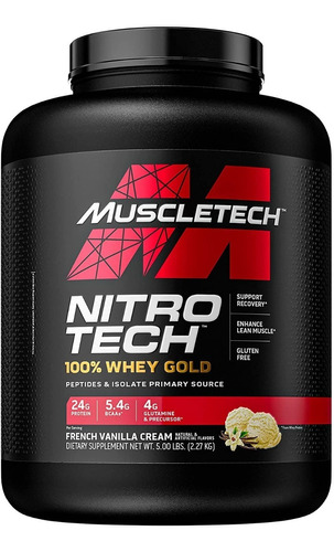 Imagen 1 de 5 de Nitro-tech 100% Whey Gold Muscletech Proteína 5.2lb 70 Serv 
