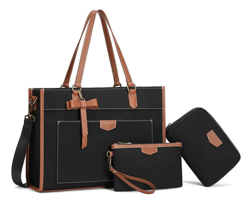 Keyli - 3 Bolsas De Lona Para Portátil Para Mujer, 15.6 PuLG