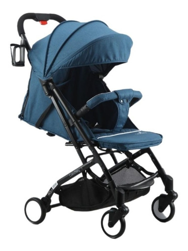 Imagem 1 de 8 de Carrinho De Bebê Smart Azul Prático Transporte Passeio