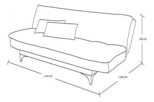 Sofá Cama 3 Lugares Veludo Liso Versátil Império Gwt