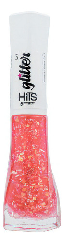 Esmalte Hits Glitter Jelly 8ml 5free Efeito Gelatina Escolha Cor Strawberry Jelly