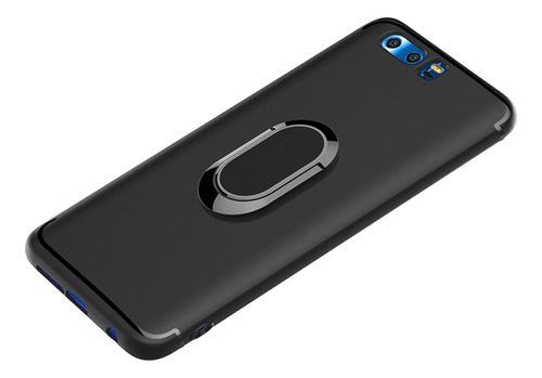 Funda Negra Para Honor 9 Con Anillo Giratorio De 360° Y Sopo