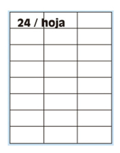 Papel Autoadhesivo A4 100 Hojas Etiquetas 4120 70 X 37 Mm
