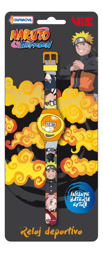 Reloj Digital Tapimovil Naruto Shippuden X1 Unidad Infantil