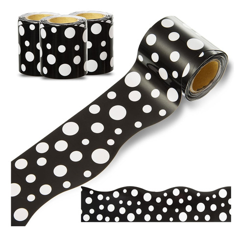 99 Feet Polka Dot  In Board Borders Black And White Pol...