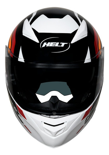 Capacete para moto  escamoteável Helt Passeio  Hippo Glass  branco brilhante tamanho 60 
