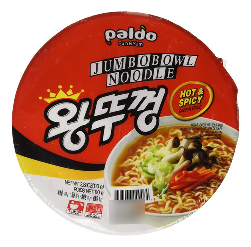 Paldo Big Bowl Ramen, Caliente/picante, 3.88 Onzas