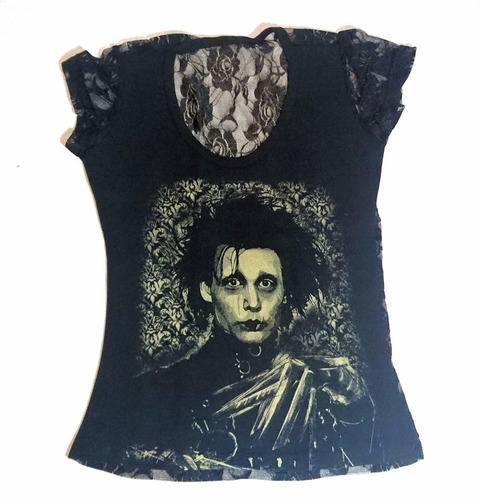 Playera Edward Scissorhands El Joven Manos De Tijera Dama