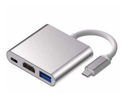 Adaptador Convertidor Hub Usb C A Hdmi 4k Usb 3.0 Y Tipo C