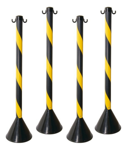 Kit 13 Pedestal Organizador Fila Zebrado Sinalizaçao 90cm