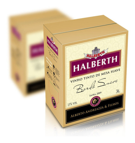 Vinho Halberth Tinto Bordo Suave Bag In Box 3l