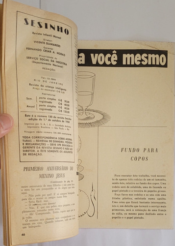 Hq Sesinho Revista Infantil N.°130 (1958) Leia O Anúncio (Usado)