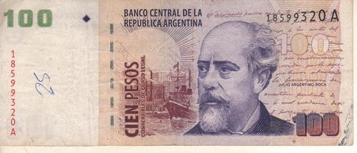 Bottero 3701 Billete De 100 Pesos 1999 Conv. C/ Leyenda - Vf