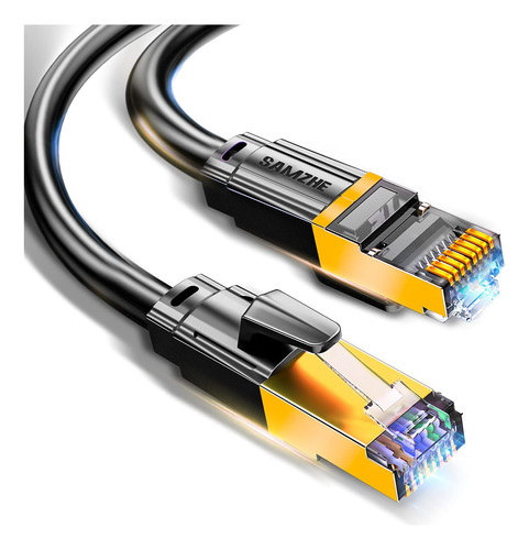 Samzhe Cable Ethernet Cat 8, 1.5 Pies, 3 Pies, 6 Pies, 10 Pi