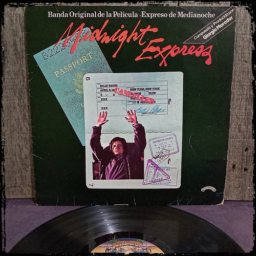 Giorgio Moroder Midnight Express Soundtrack 1978 Vinilo Lp