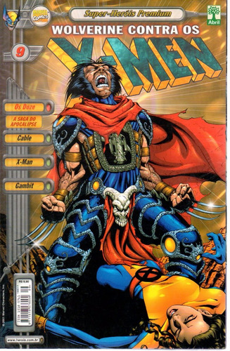 Lote Super-heróis Premium - X-men N° 09 E 10 - Editora Abril - Capa Mole - 2001 - Bonellihq Cx432 Mar24