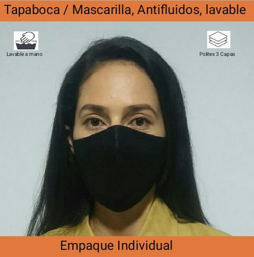 Tapabocas Tipo Mascarilla Lavable Antifluidos Por 100 Unid.