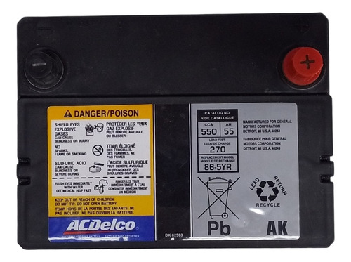Imagen 4 de 8 de Bateria Aveo 12v (55 Amp) 100% Chevrolet Original