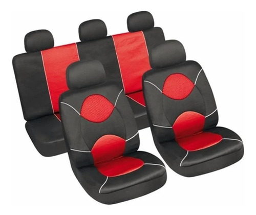 Funda Cubre Asiento Deportiva Negro-rojo Motorlife // Ecban